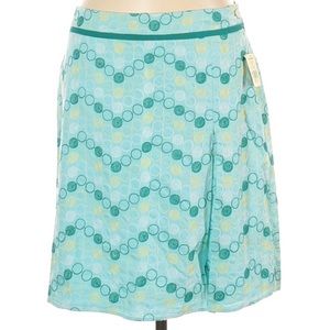 Valerie Stevens Geometrical Print Skirt Aqua 12